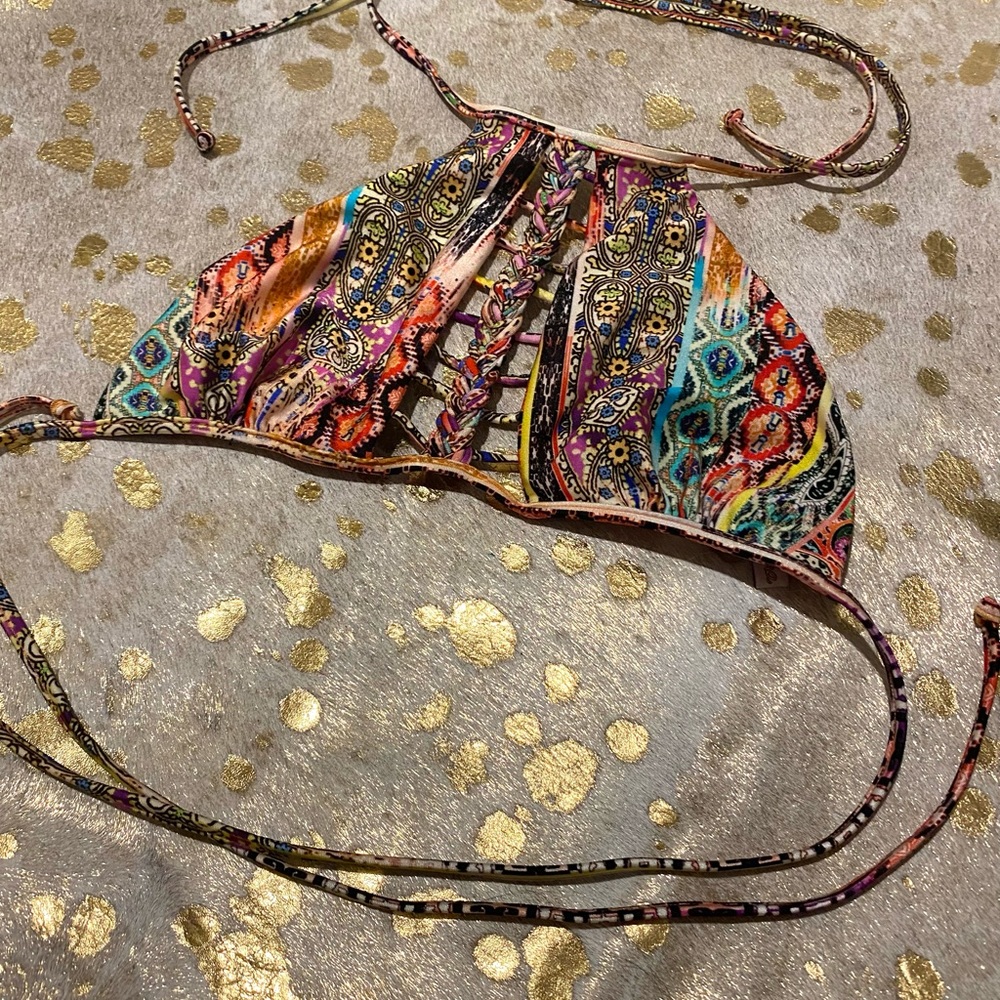 Luli Fama My Way Strings To Braid Halter Top - image 2